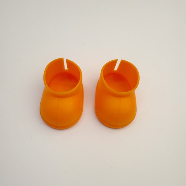 /NC/LABUBU KLÄDER, Labubu Baby Kläder, Bomulls Docka Tröja Julhatt Dockdräkt, Handgjorda Dockkläder Orange boot
