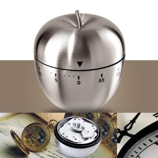 /Hc/Eggtimer / Timer / Kjøkkentimer - Eple Sølv