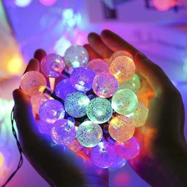 {NT}6,5 M 30 LED vedenpitävät aurinkokennovalot, 8 tilaa ulkokäyttöön tarkoitettuihin aurinkoköynnöksiin puutarhaan, patiolle, juhliin (monivärinen)