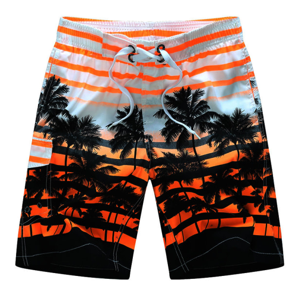 Shorts för män Snabbtorkande Fritid Orange XL