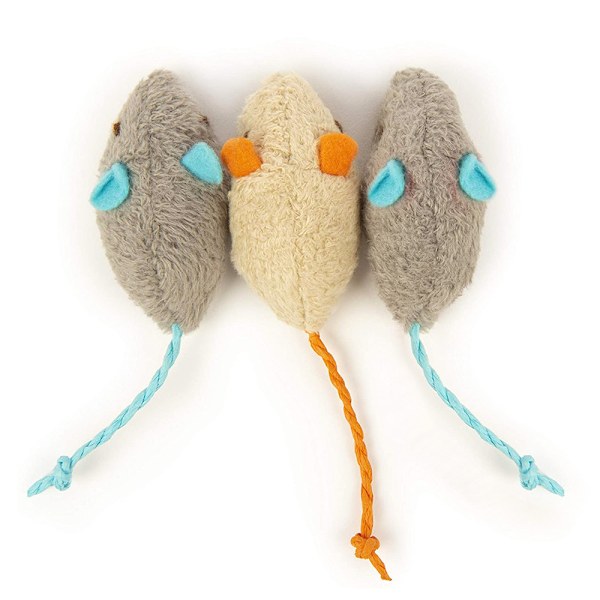 Skitter Critters Kattmynta Musleksak för Katter, 3-pack, Slumpmässig Färg