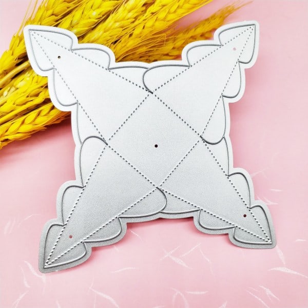 [NT] Julgodislåda Metallskärande Dies Presentförpackning DIY Skärschablon DIY Papper Präglingsschablon Mall Silver 12*12cm