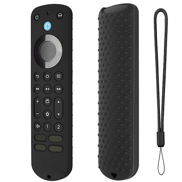 Silikonetui - Sklisikkert Beskyttelsesdeksel for Alexa Voice Remote Black