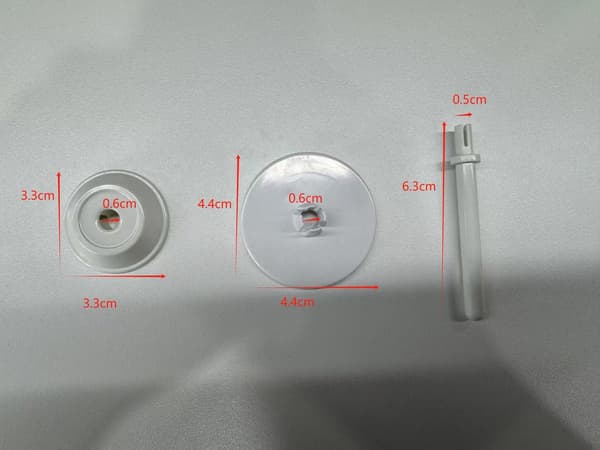 3-delt spolehus-sæt til symaskine, holdbare plastikholdere og stift, reservedele til Janome- og Singer-maskiner, hvid