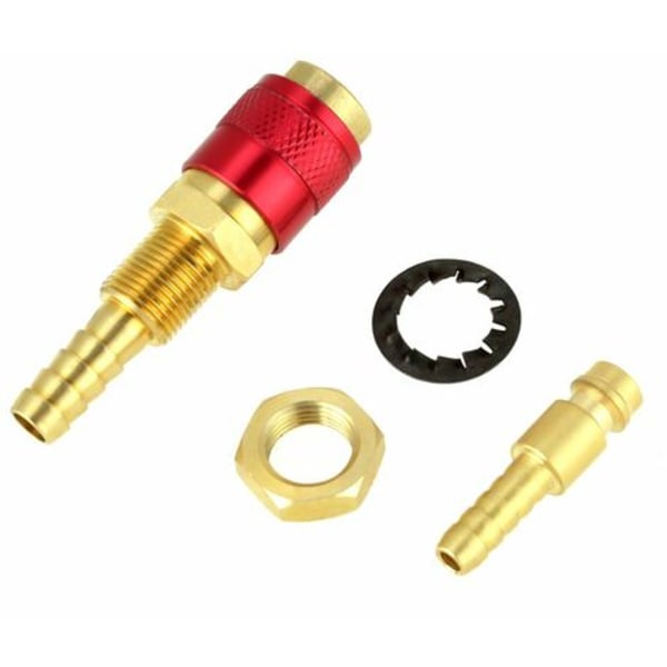Hurtigkobling, 3 stk 8mm Vannkjølt Sveisekontakt Gassadapter for TIG/NC Sveisepistol