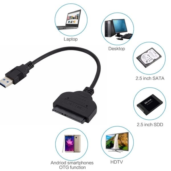 {NT}USB til SATA-adapterkabel for 2,5\" SSD-harddisker