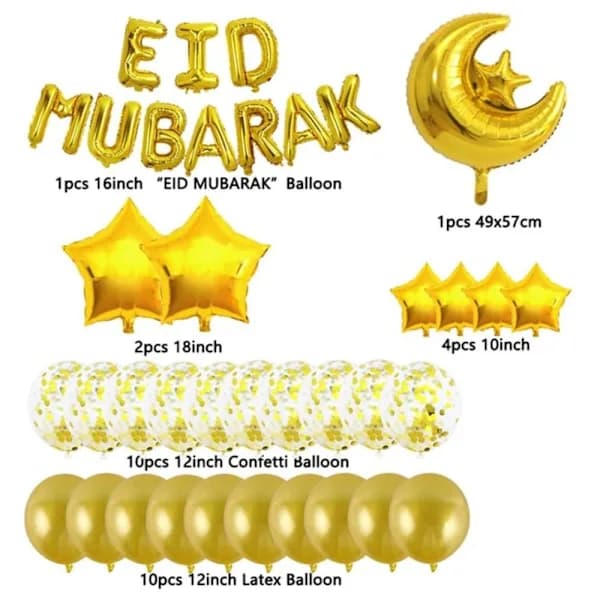 Eid Mubarak -ilmapallot, ruusukulta