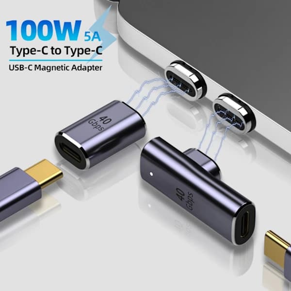 USB4.0 Typ-C Magnetisk Laddningsadapter