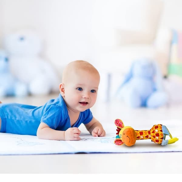 Baby bløde rangler, udviklende gribelegetøj til spædbørn, sensorisk læringslegetøj med bidering, lyd til baby