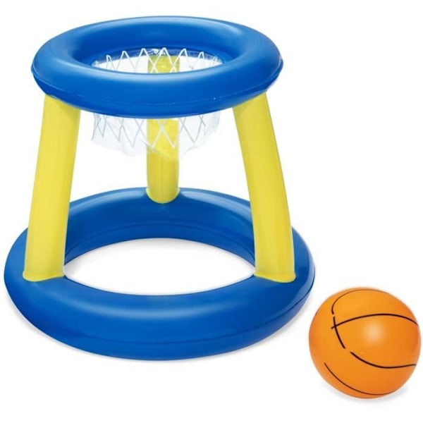 Flytende basketballkurv, ball, 3 ringer, diameter 61 cm