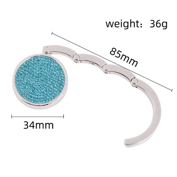 Round Foldable Purse Hooks Table Bag Hanger WHITE White