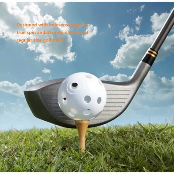 12-pack golfövningsbollar, luftflödesresistenta övningsbollar, 42 mm golfbollar i plast, för svingträning, driving range, hemmabruk