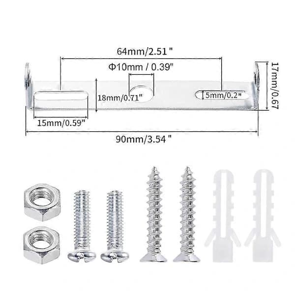 NA/4 stk. taklampefester 90 mm for monteringsplate, basefeste