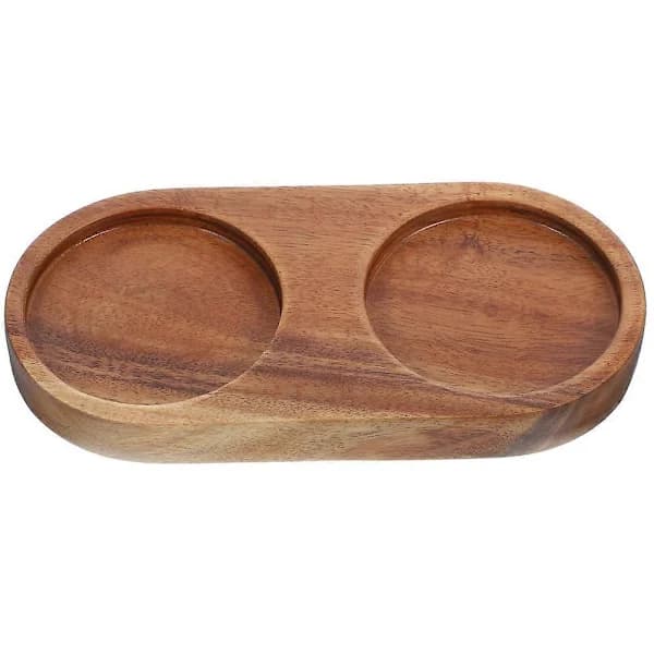 NA/Bricka och flaskbricka i trä för peppar och salt, bricka för pepparkvarn, träbricka