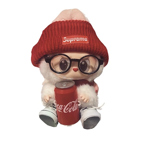 /NC/Labubu Labubu Designerklær Luksus Dukke Klær og Tilbehørssett Labubu Cocacola set-only Hoodie