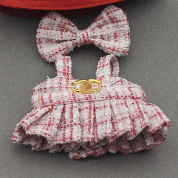 /NC/Labubu Kläder Klänning Labubu Märkeskläder Outfit 17cm Plyschdocka Liten Doft Vind Rem Klänningsset Labubu Kläder #10