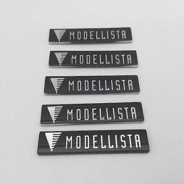 /NN/1 stk. 3D MODELLISTA bil frontlæbe lille etiket Grill Fender side bageste bagagerum Mærke Emblem Klistermærke Dekaler styling biltilbehør