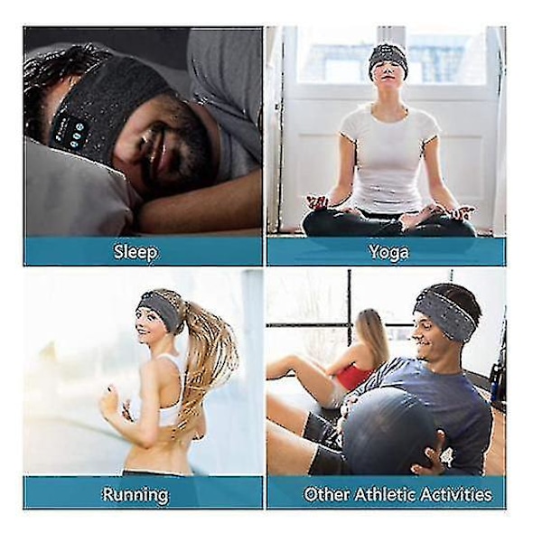 Sovhörlurar Bluetooth Pannband, Sovhörlurar Sport Pannband Hörlurar black