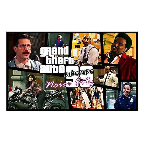 Ingen ram Grand Theft Auto 5 Game Poster Canvas Väggkonsttryck Målning Heminredning 40x60cm Style 8