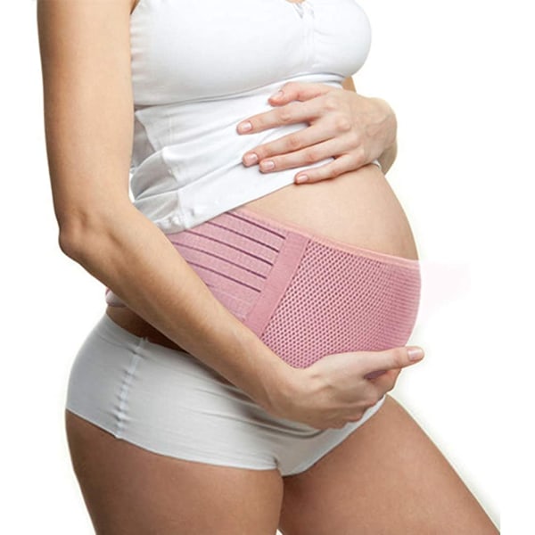 Graviditetsstödbälte, magband för att stödja midjan Pink