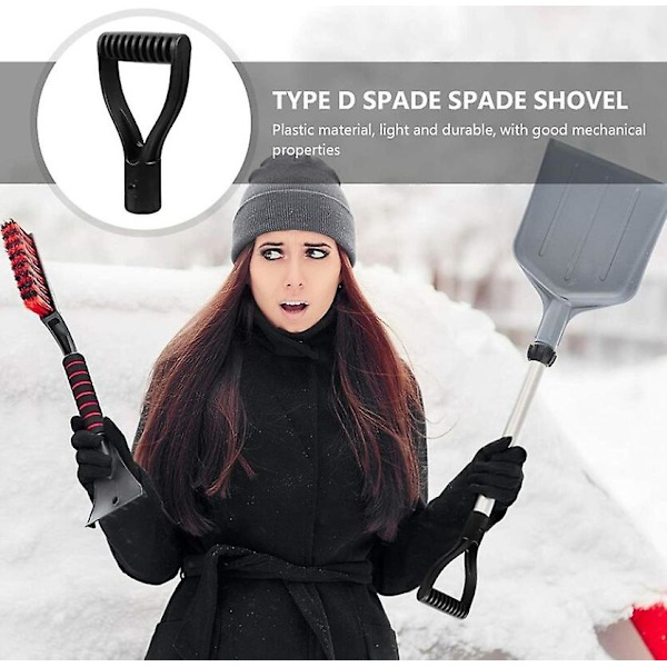 2-pack 3 cm muovilapioita D-kahvalla lumikolaan haravaan lapioon lumenluontiin puutarhatyökaluihin