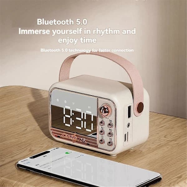 Herätyskello Bluetooth 5.0 Kaiutin Tukee TF-korttia U Disk B