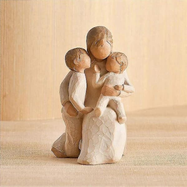 Mor og barn figur, skulptur, gave til nybakte mødre