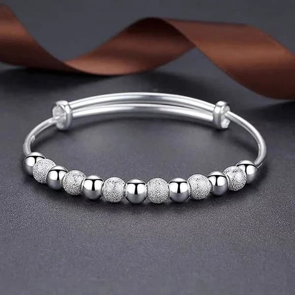 NA/925 Sølv Angstreduserende Armbånd For Kvinner Perlespinnerarmbånd