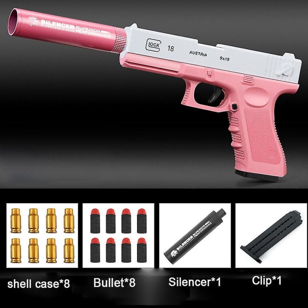Soft Bullet Toys Foam Blasters Guns Pistol med skumpelletsskal utmatningspistol H