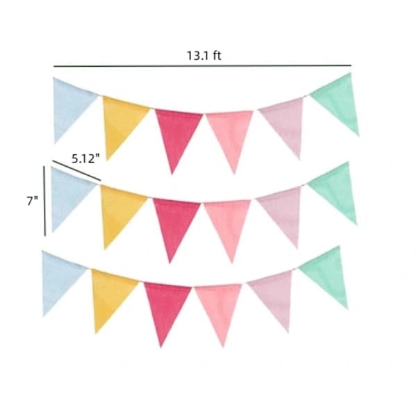 5 st Regnbågsflagga Vimpel Triangel