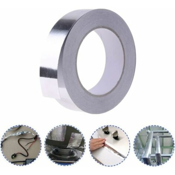5cmX20mX0.06mm, 1 stk Varmebestandig termisk isolasjonstape, vanntett tape Aluminiumstape for tetting eller isolasjon/NC/