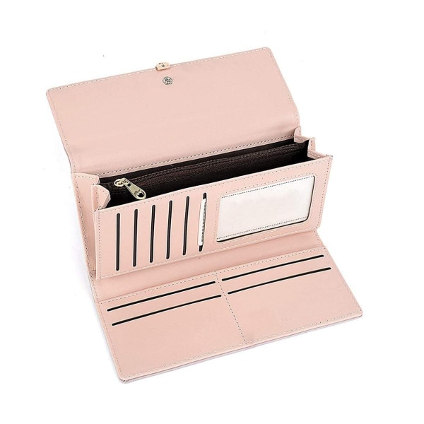 Rosa plånbok Dam gjord av syntetiskt läder Pink
