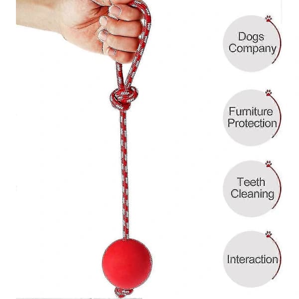 Repball Hundleke, 3 Deler Katte Tyggleker, Gummiball Rep Hundleker