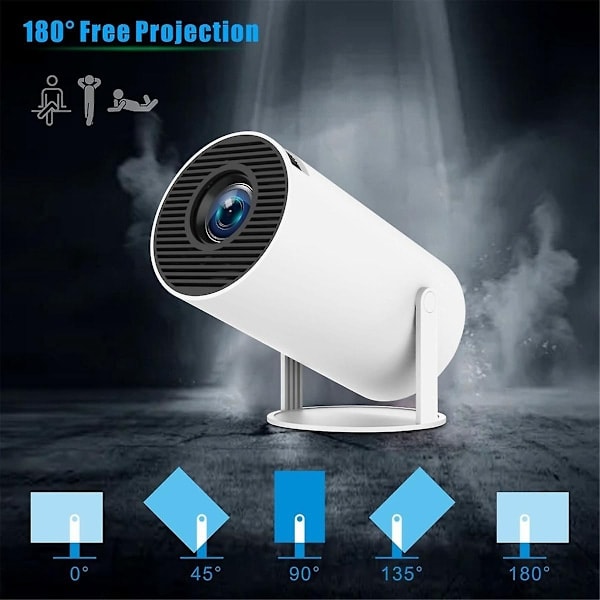 HY300 PRO-projektor 4K Android 11 Dobbel Wifi6 Allwinner H713 BT5.0 1280x720 Hjemmekino Utendørs Kino Proj_ NN