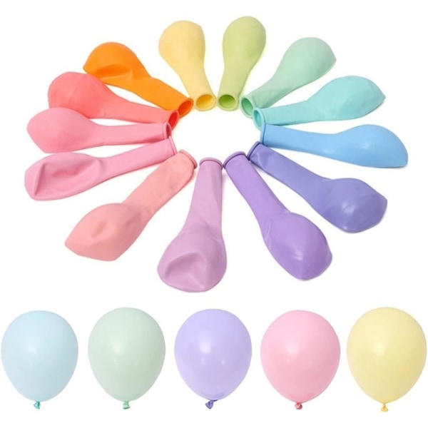 100 stycken färgglada latexballonger för födelsedag bröllop Färg slumpmässigt