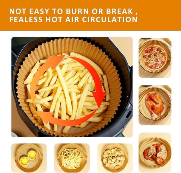 Engangsformer for baking - Bakepapir - 100 ark - 16 cm airfryer-ark Engangspapir Bakepapir