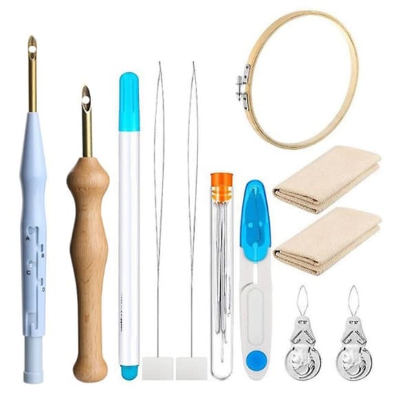[NT] DIY Punch Broderinål Kit Mångsidig Magisk Sömnad Sticktillbehör