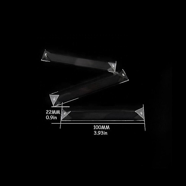 Rektangulær glasslysekrone med prismedråper for belysning 63mm 2 hull_ NN
