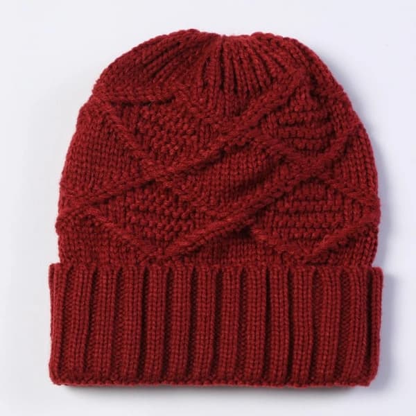 Høreværn Hue Strikket Pullover Hue RØD rød