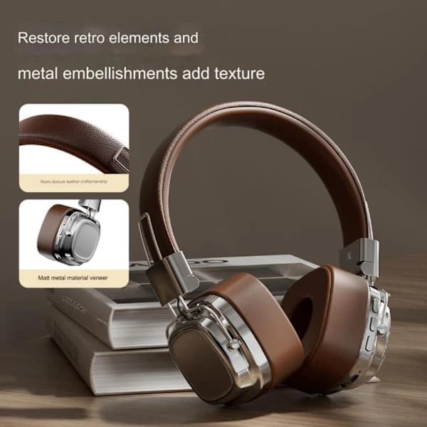 Over Ear-hörlurar Trådlöst headset SVART Svart