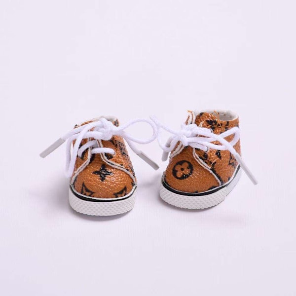 /NC/17cm Labubu Lyx Klädset Macaron, Exklusive Dockor, Passar Labubu Generation 1 och 2 white shoes