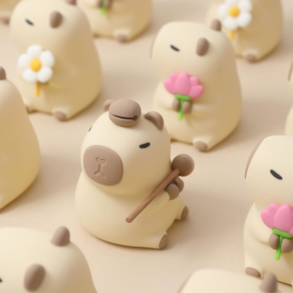 Capybara Natlampe Sød Squishy Silikone Børnelampe Dæmpbar Dyre Sengelampe