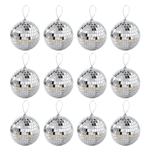 6 st Mini Diskokula Festdekorationer Silver Mini Plastprydnader Små Diskokulor Silver Silver Silver 3CM