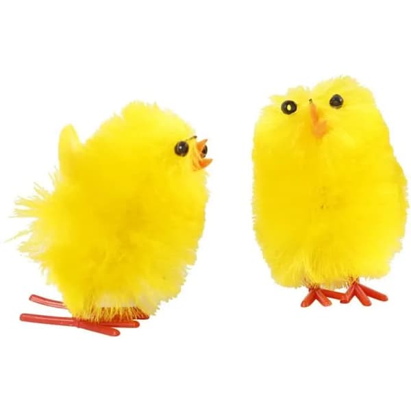 Creative Easter Chicks Yellow 3 cm 12 pcs Gul Tyg, Plast