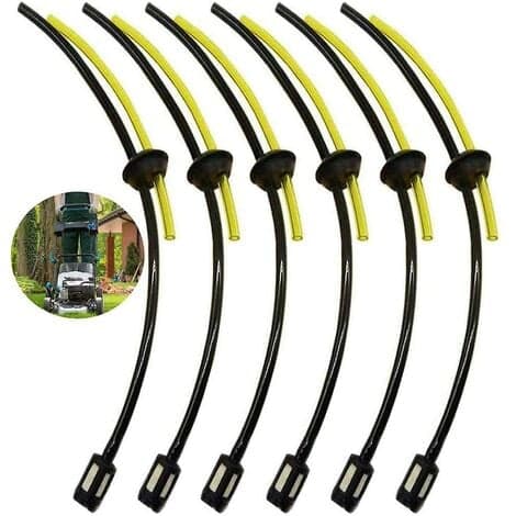 6 stk. bensinslangekobling, universell drivstoffslange for gresstrimmer, ryddesag, hekksaks, gresstrimmer/NC/