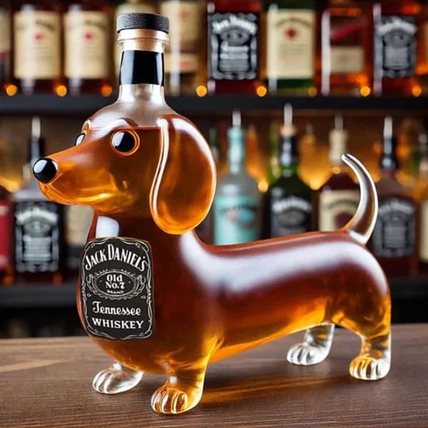 Glassflaske for whisky - Utformet som en sjarmerende dachs E