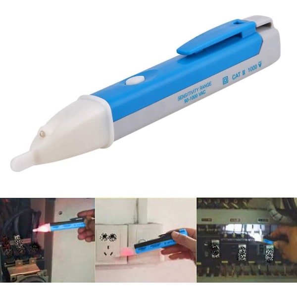 2st beröringsfri spänningstestare Elektrisk spänningsdetektorpenna 30-1000v AC induktiv elektrisk testpenna