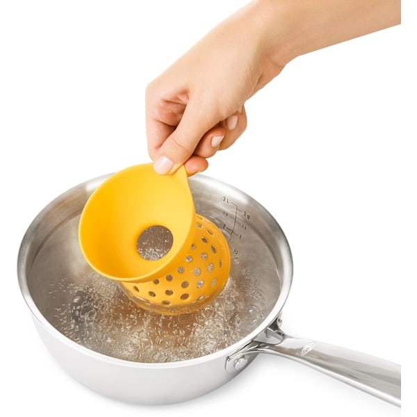 Äggkokare, pocheringsset för ägg, 2 delar, gul/NT/