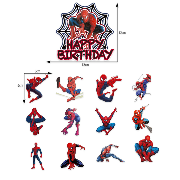 Spider-Man- set: Ge din superhjältefödelsedagsfest liv! Package 1 20Pcs Balloons Set