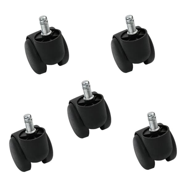 [NT] Stolhjul svinghjul møbelhjul 5-pakning 50 mm / 2 tommer Svart